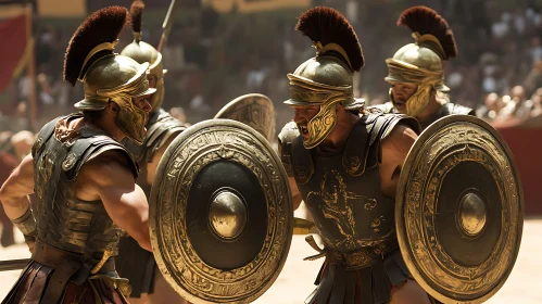Ancient Roman Battle Scene