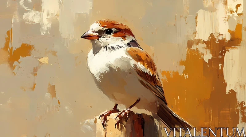 Sparrow Art with Abstract Touches AI Image