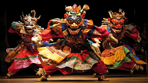 Colorful Traditional Mask Dance