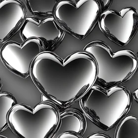 Metallic Hearts - Modern Affection Art