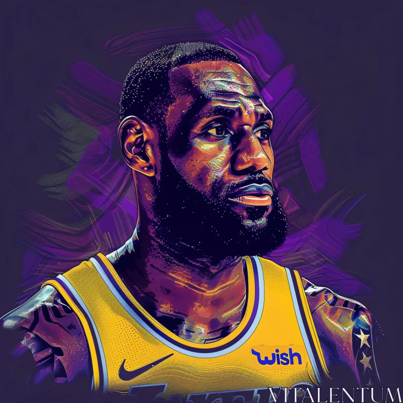 AI ART LeBron James Art Portrait