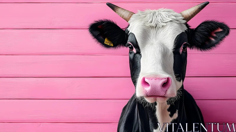 Vibrant Cow Art AI Image