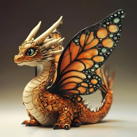 Enchanting Butterfly Dragon Sculpture