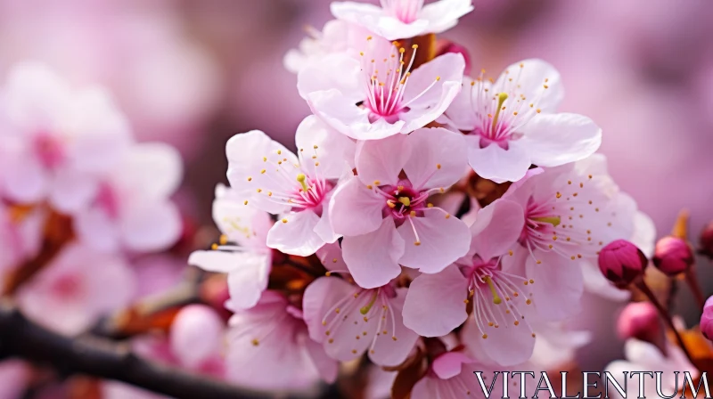 Cherry Blossom Arrangements - Zen Influence & Pictorial Harmony AI Image