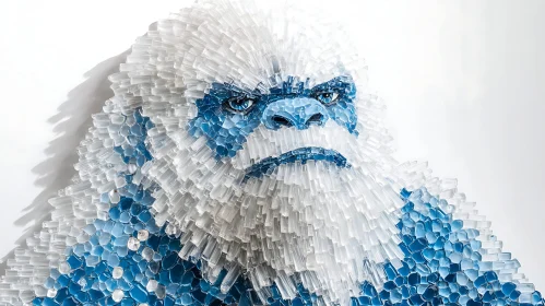 Abominable Snowman in Glass Art