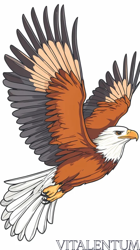 Majestic Eagle Illustration AI Image