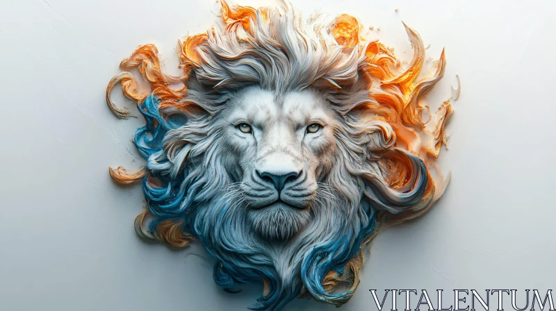 AI ART Majestic Lion Artwork