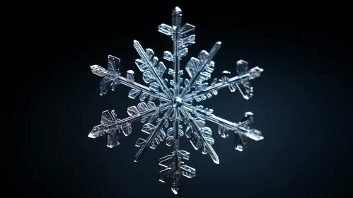 Glass Snowflake on Black Background | Frostpunk Inspired