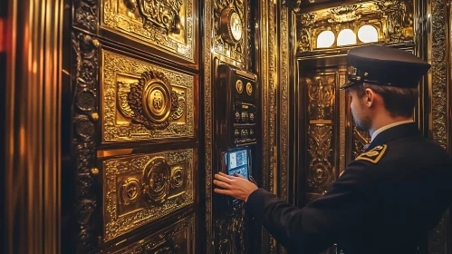 Luxurious Ornate Elevator Interior