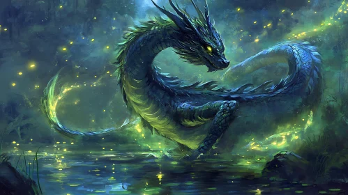 Dragon in the Mystical Waters