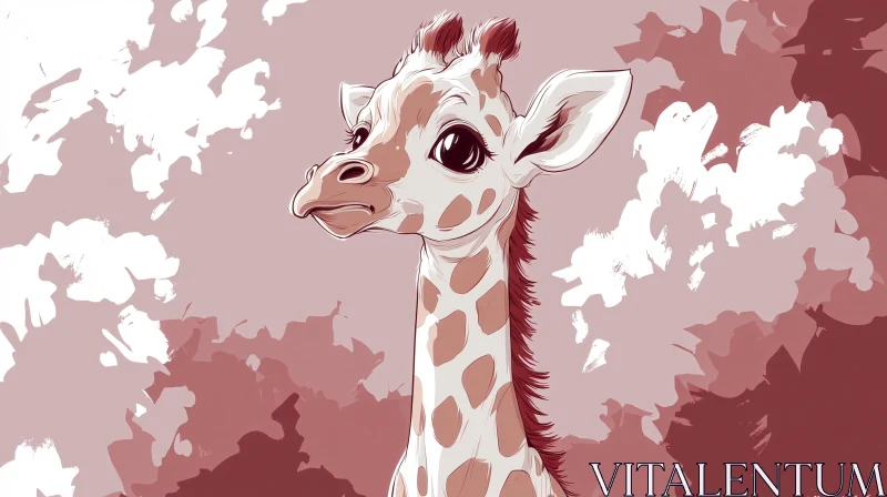 Artistic Render of a Giraffe AI Image