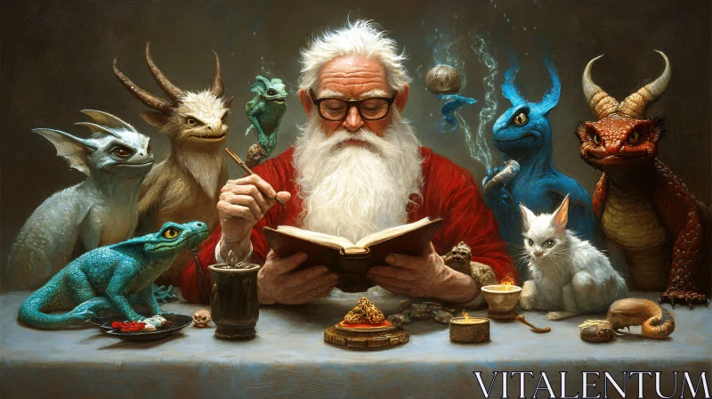 AI ART Santa and His Unusual Friends