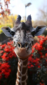 Giraffe Portrait in Nature