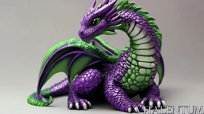 Colorful Dragon Statue AI Image