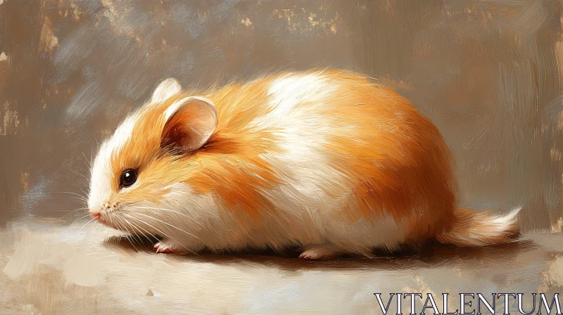 Artistic Hamster Portrait AI Image