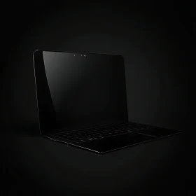 Elegant Black Laptop Device