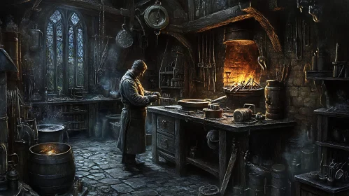 Artisan Blacksmith at Work