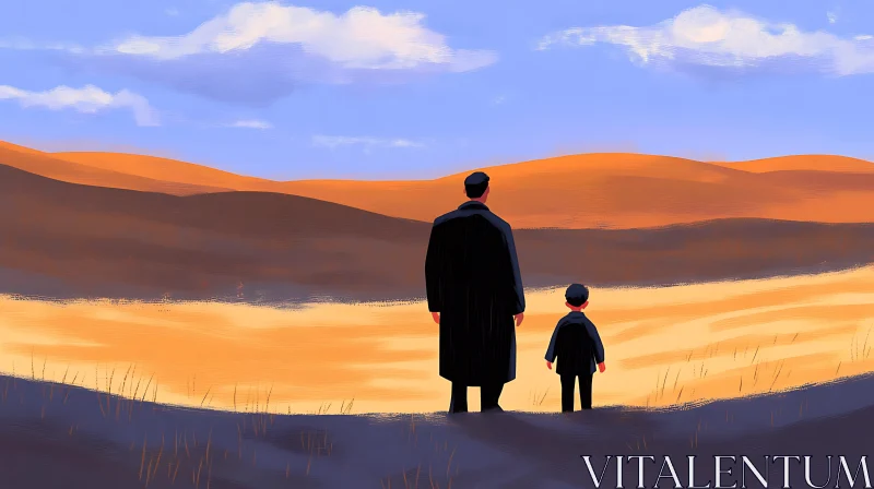 A Father and Son Journey AI Image