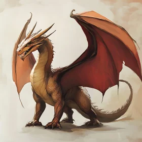 Reddish-Brown Dragon: A Mythical Beast