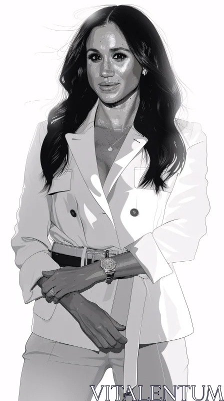 AI ART Graceful Portrait of Meghan Markle