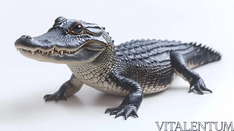 Detailed View of an Alligator AI Image