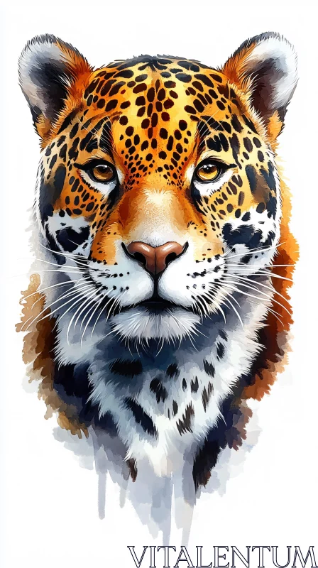 Wildlife Art: Tiger Face AI Image