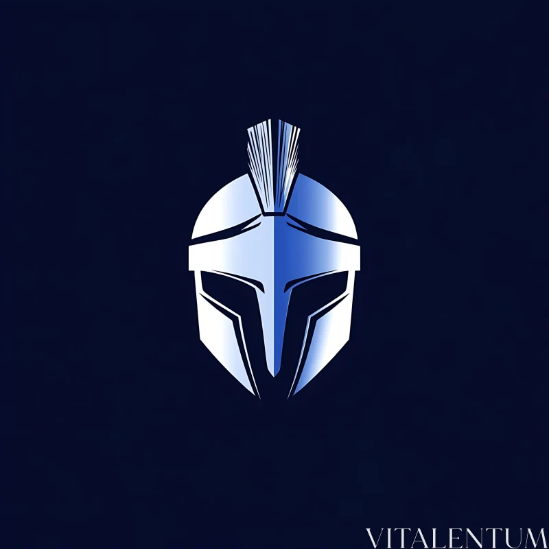 AI ART Gladiator Helmet Minimalist Design