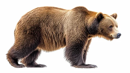 Powerful Brown Bear Side View