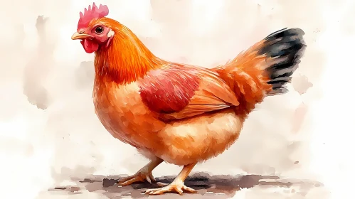 Vibrant Chicken Artwork