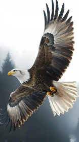 Soaring Eagle in the Wild