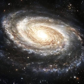Swirling Galaxy of Stars and Cosmic Dust
