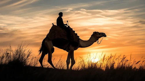 Desert Silhouette at Golden Hour