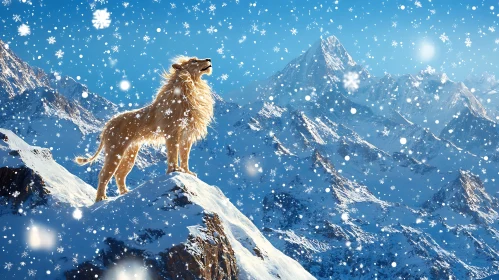 Snowy Mountain Lion