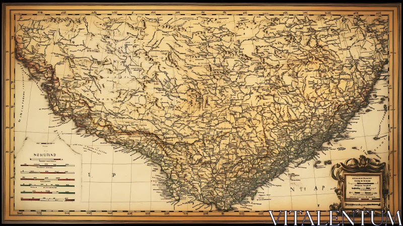 Antique World Map: Historical Cartography Artwork AI Image