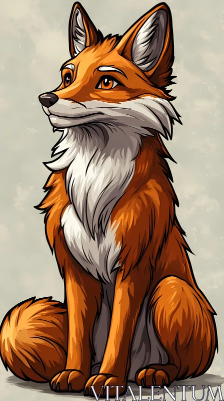 Artistic Fox Artwork AI Image