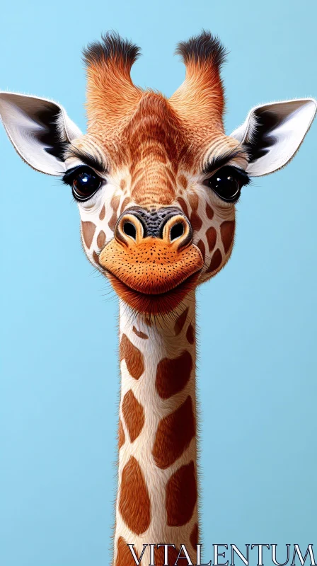 Whimsical Giraffe Art AI Image