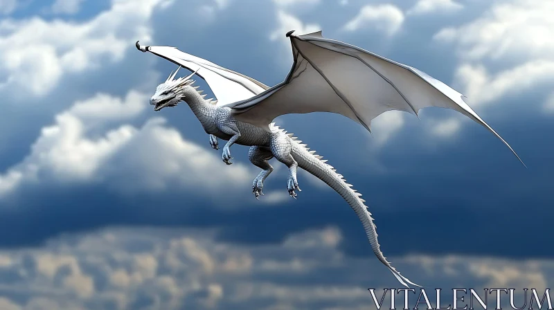 AI ART Dragon in Flight: A Fantasy Scene