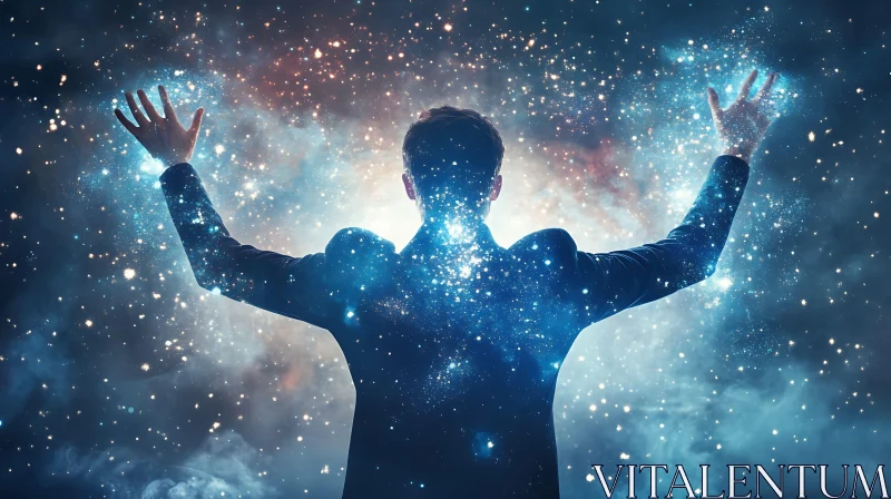 Man and the Cosmos AI Image