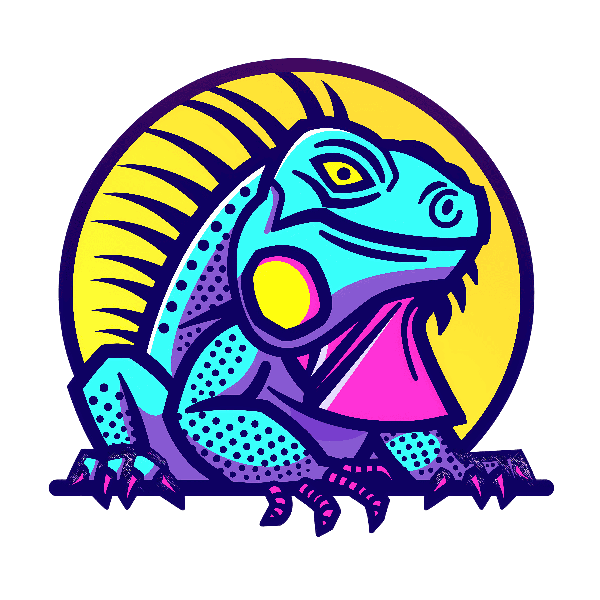 Colorful Pop Art Iguana T-Shirt Design POD Design