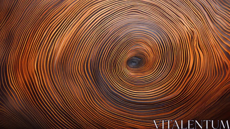 Contemporary African Art: Intricate Wood Grain Patterns AI Image