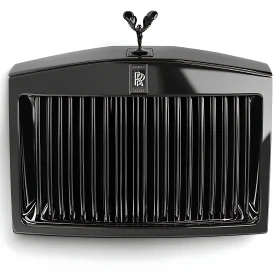 Elegant Automobile Front Grille with Iconic Emblem