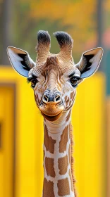 Giraffe with Patterned Neck