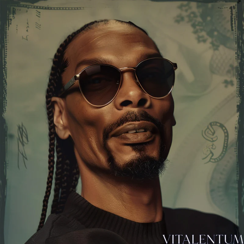 Snoop Dogg with Braids and Sunglasses AI Image