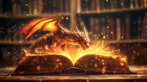 Fiery Dragon and Magical Book