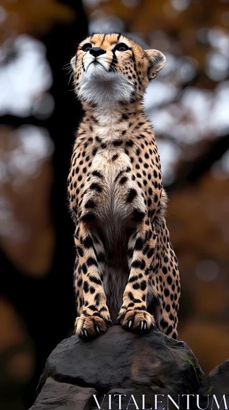 Elegant Cheetah in Natural Habitat AI Image