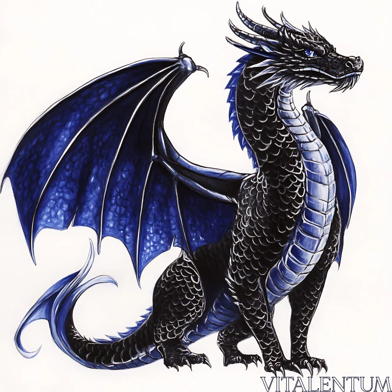 AI ART Fantasy Dragon Illustration