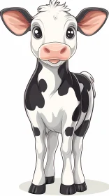 Cute Cow Cartoon Art
