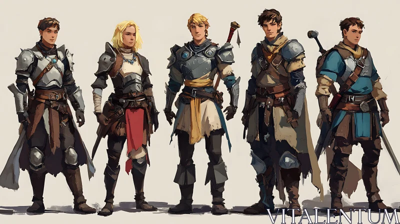 AI ART Group of Armored Warriors