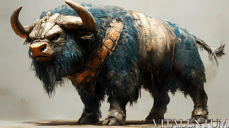 AI ART Artistic Rendering of a Majestic Bull