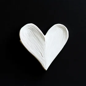 Textured Heart Art on Dark Background